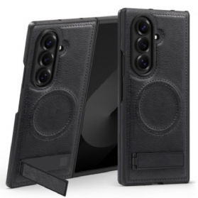 Hülle Für Samsung Galaxy Z Fold 7 Magsafe Leder-look Und Ständer