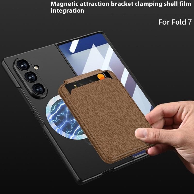 Hülle Samsung Galaxy Z Fold 7 Abnehmbarer Kartenhalter Und Integrierter Ständer