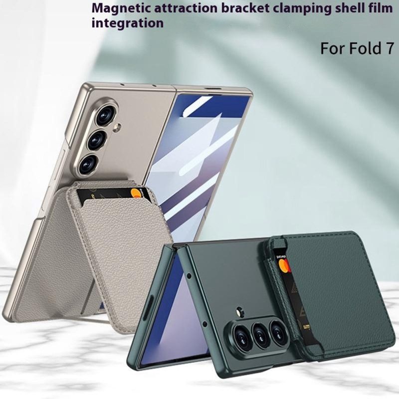 Hülle Samsung Galaxy Z Fold 7 Abnehmbarer Kartenhalter Und Integrierter Ständer