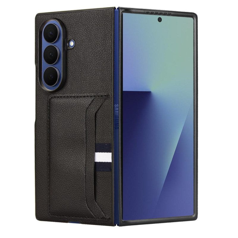 Hülle Samsung Galaxy Z Fold 7 Litschi-textur Mit Kartenhalter