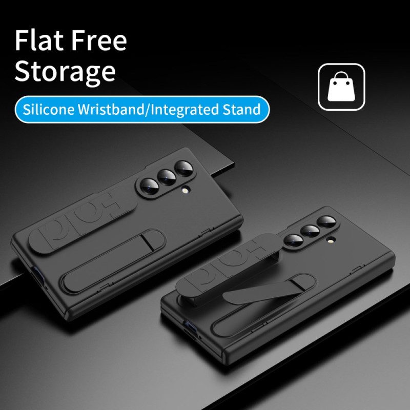 Hülle Samsung Galaxy Z Fold 7 Manuelle Schlaufe Und Displayschutzfolie Aus Gehärtetem Glas Schutzhülle