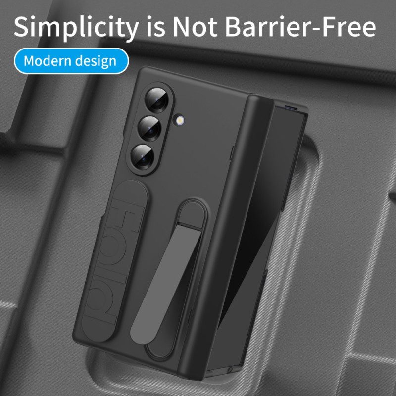 Hülle Samsung Galaxy Z Fold 7 Manuelle Schlaufe Und Displayschutzfolie Aus Gehärtetem Glas Schutzhülle