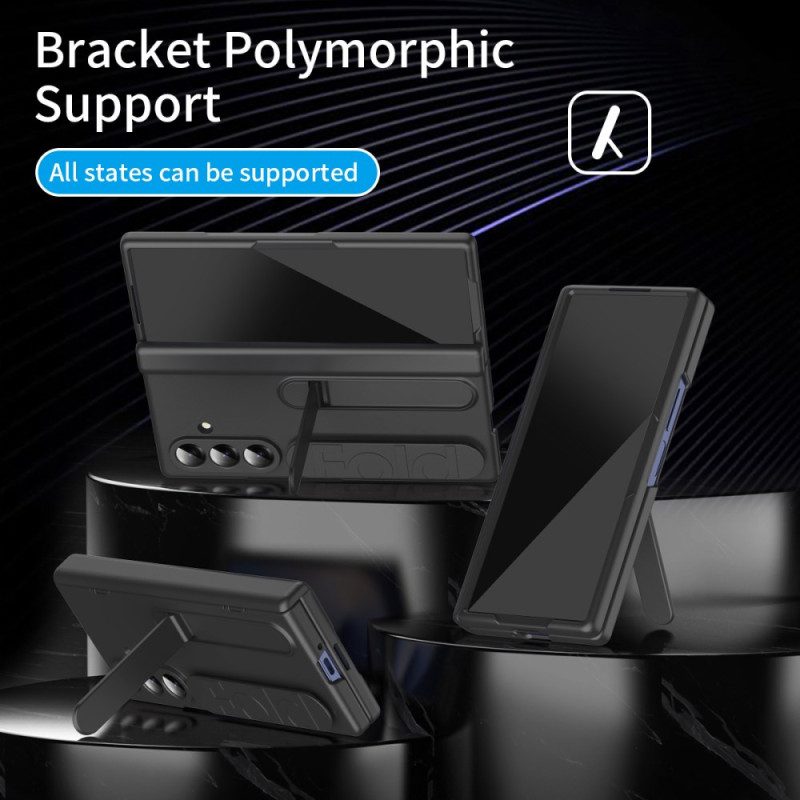 Hülle Samsung Galaxy Z Fold 7 Manuelle Schlaufe Und Displayschutzfolie Aus Gehärtetem Glas Schutzhülle