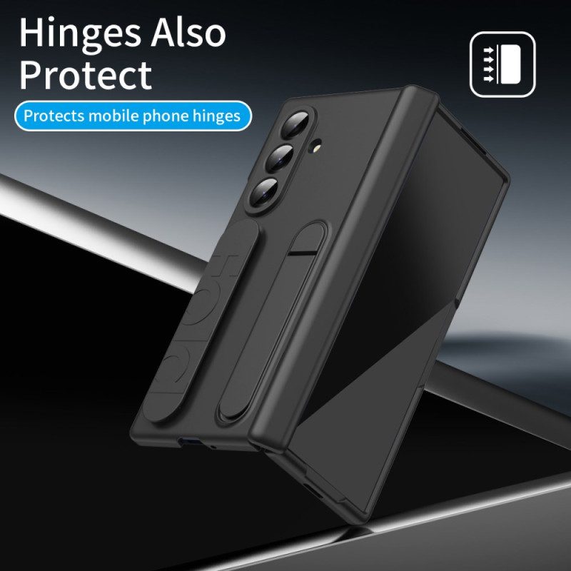 Hülle Samsung Galaxy Z Fold 7 Manuelle Schlaufe Und Displayschutzfolie Aus Gehärtetem Glas Schutzhülle