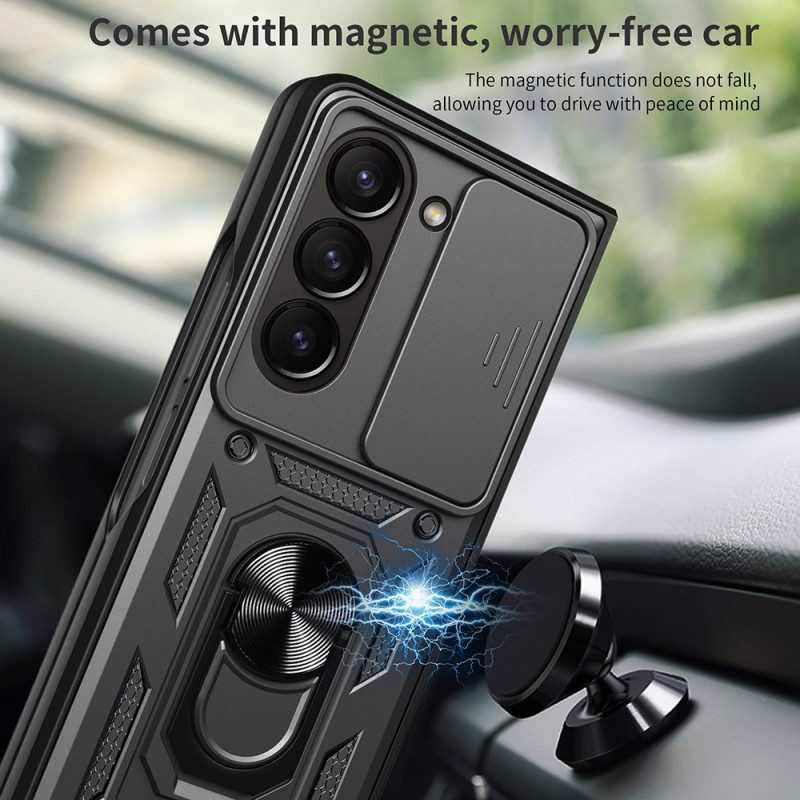 Hülle Samsung Galaxy Z Fold 7 Ringhalter Und Verschiebbare Kameraabdeckung