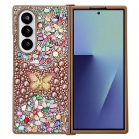 Hülle Samsung Galaxy Z Fold 7 Strass-schmetterling