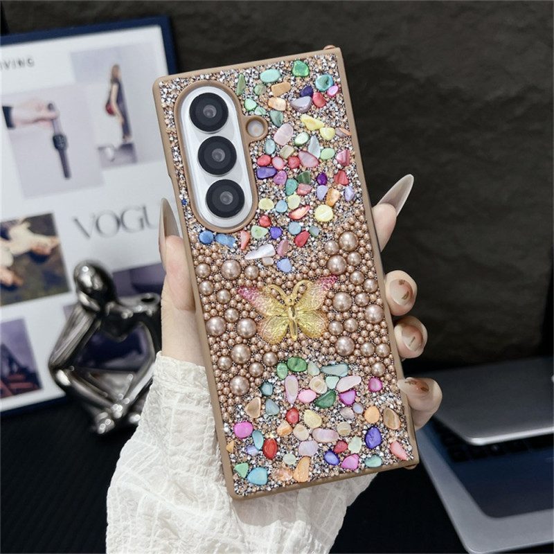 Hülle Samsung Galaxy Z Fold 7 Strass-schmetterling