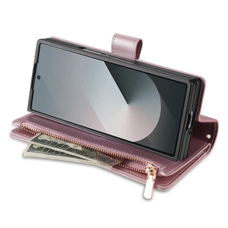 Lederhüllen Samsung Galaxy Z Fold 7 Gepolstert Mit Schultergurt Und Trageband