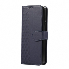 Lederhüllen Samsung Galaxy Z Fold 7 Geprägtes Muster Mit Trageriemen