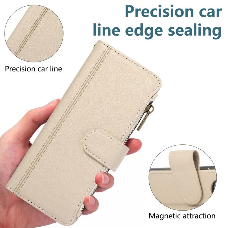 Lederhüllen Samsung Galaxy Z Fold 7 Handyhülle Geldbörse Mit Trageriemen