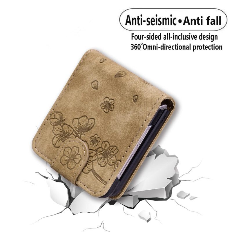 Case Für Samsung Galaxy Z Flip 7 Fe Kartenhalter Mit Katzenmotiv