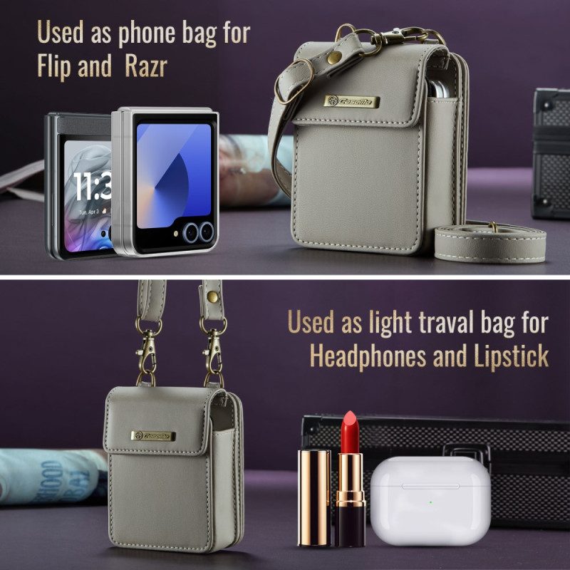 Case Samsung Galaxy Z Flip 7 Fe Rfid-geldbörse Mit Schultergurt