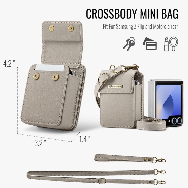 Case Samsung Galaxy Z Flip 7 Fe Rfid-geldbörse Mit Schultergurt