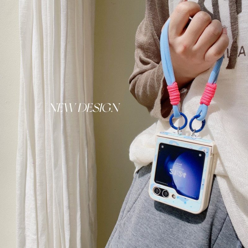 Hülle Für Samsung Galaxy Z Flip 7 Fe Bärenmotiv Und Handschlaufe