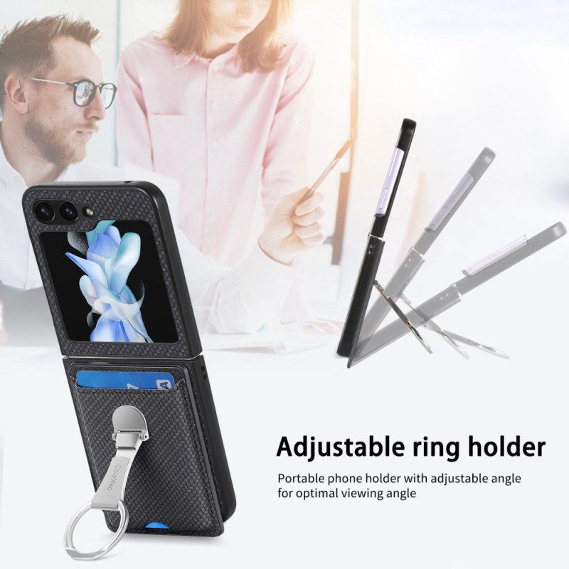 Hülle Für Samsung Galaxy Z Flip 7 Fe Faltbarer Ständer Und Kartenhalter