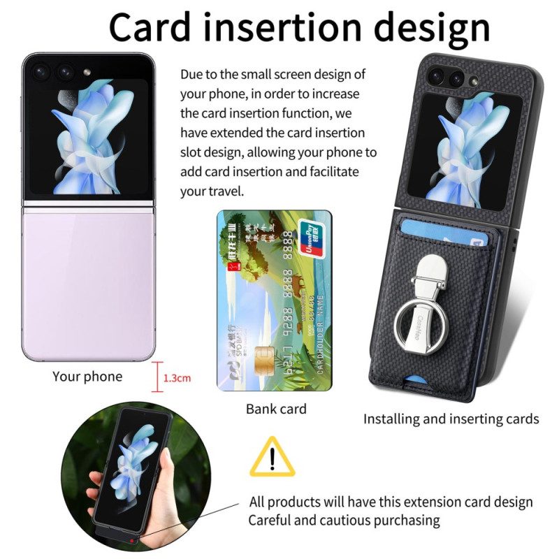 Hülle Für Samsung Galaxy Z Flip 7 Fe Faltbarer Ständer Und Kartenhalter