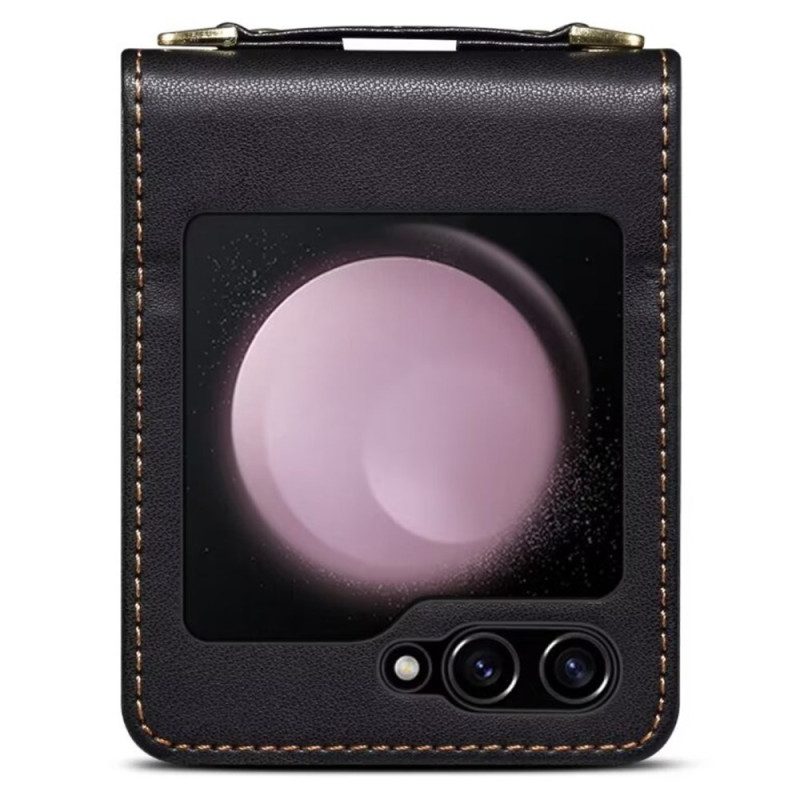 Hülle Für Samsung Galaxy Z Flip 7 Fe Gesteppter Kartenhalter Mit Schultergurt