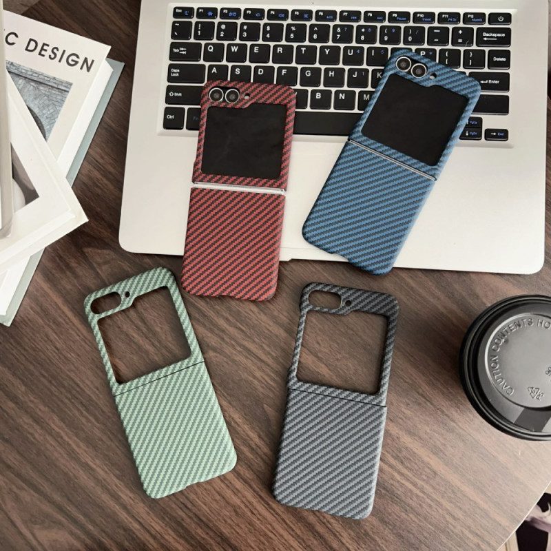 Hülle Für Samsung Galaxy Z Flip 7 Fe Magnetische Carbonfaser-textur