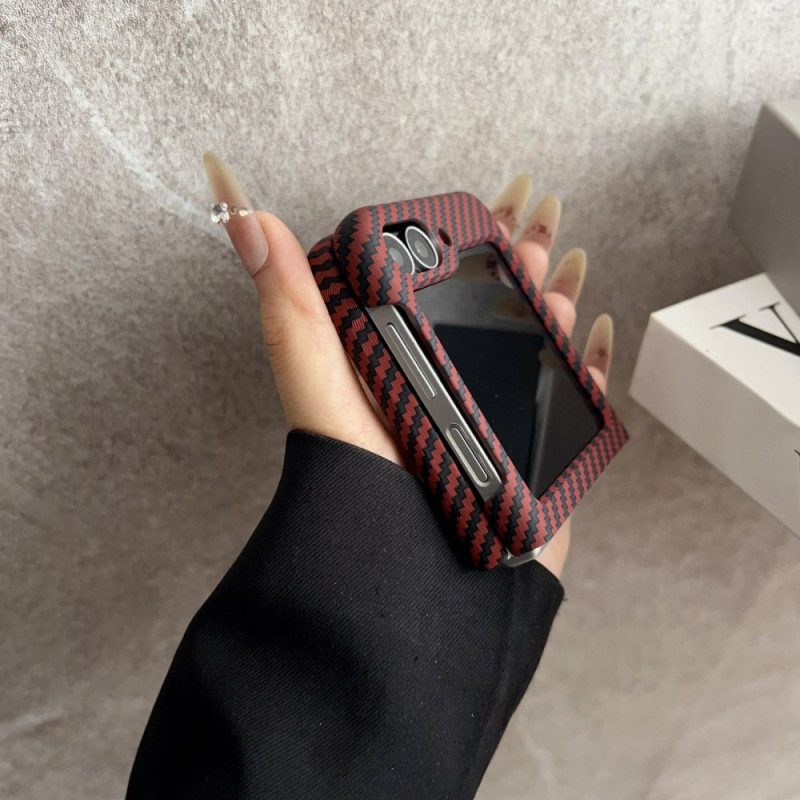 Hülle Für Samsung Galaxy Z Flip 7 Fe Magnetische Carbonfaser-textur
