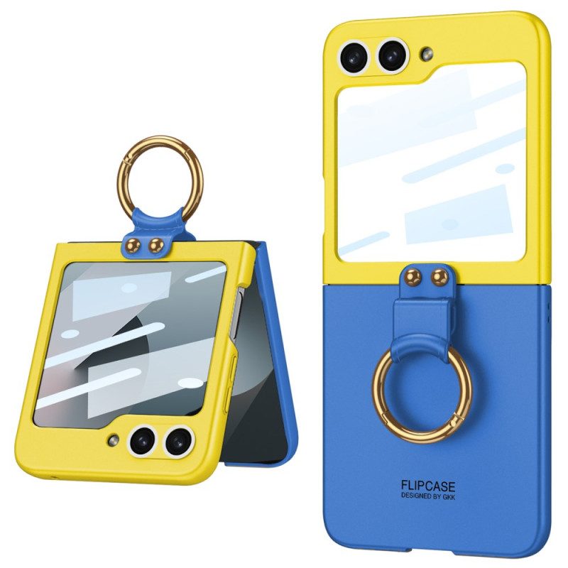 Hülle Für Samsung Galaxy Z Flip 7 Fe Magnetischer Scharnierschutz Und Zweifarbiger Ständer