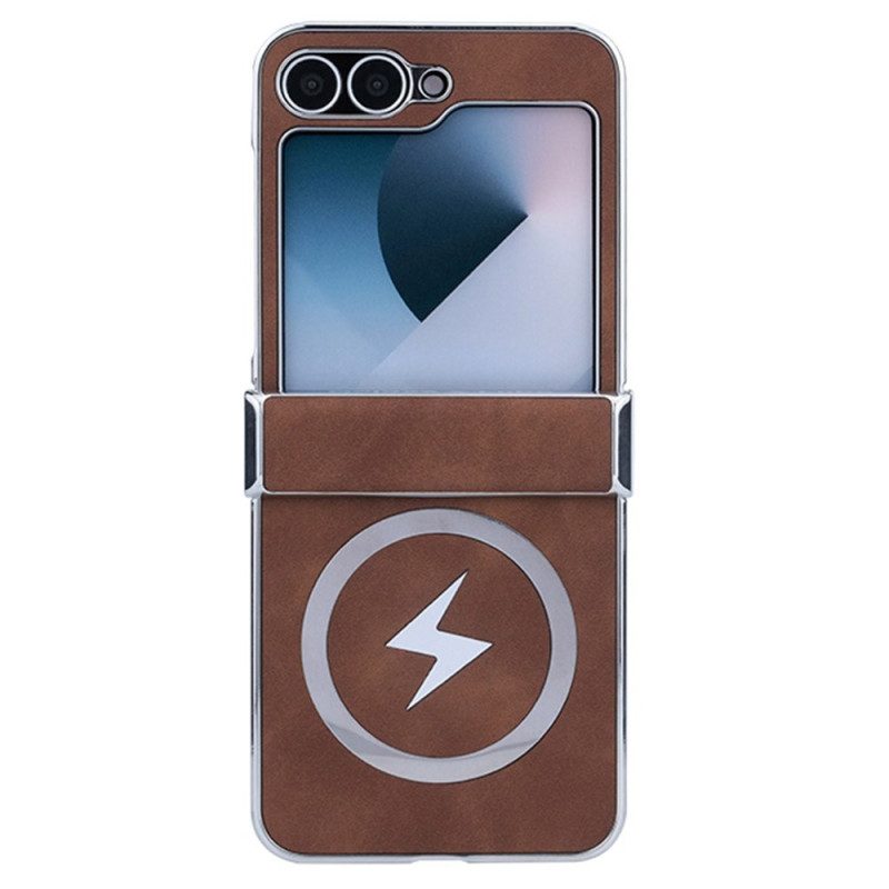 Hülle Für Samsung Galaxy Z Flip 7 Fe Magsafe-kompatibel Lederoptik