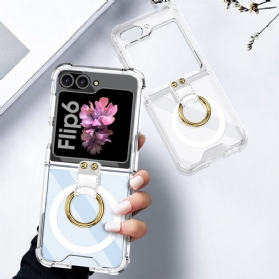 Hülle Für Samsung Galaxy Z Flip 7 Fe Mit Ringhalter Und Magnetbefestigung Gkk