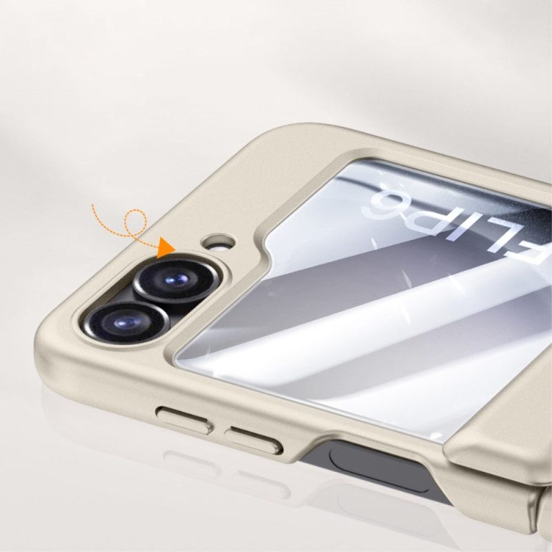 Hülle Für Samsung Galaxy Z Flip 7 Fe Rückseitenschutz Aus Gehärtetem Glas Und Displayschutzfolie