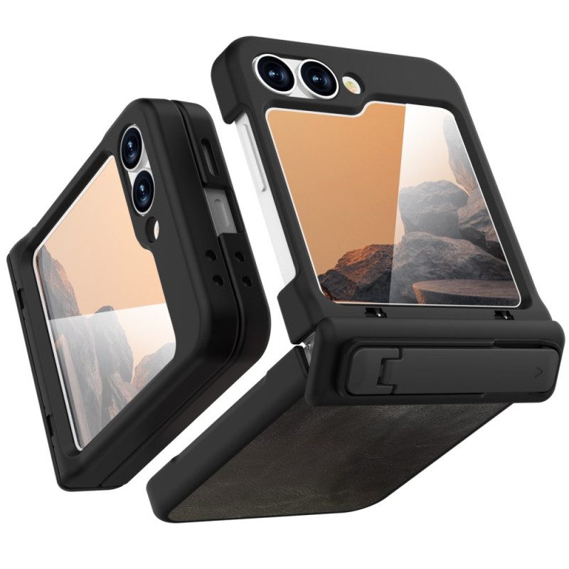 Hülle Für Samsung Galaxy Z Flip 7 Fe Ständer In Vintage-lederoptik