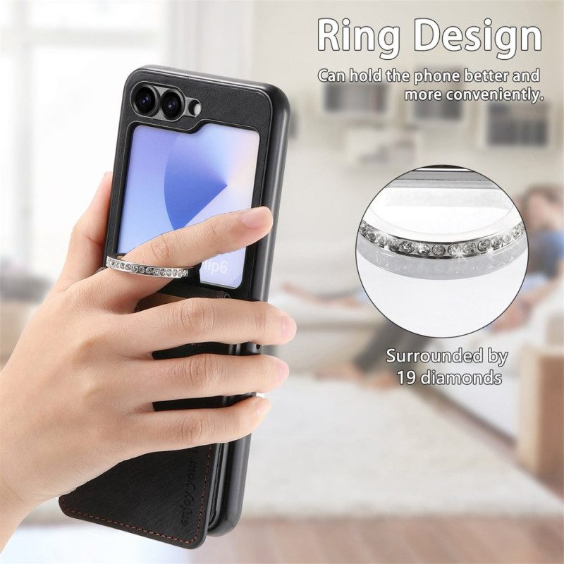 Hülle Für Samsung Galaxy Z Flip 7 Fe Wildleder-effekt Mit Kartenhalter