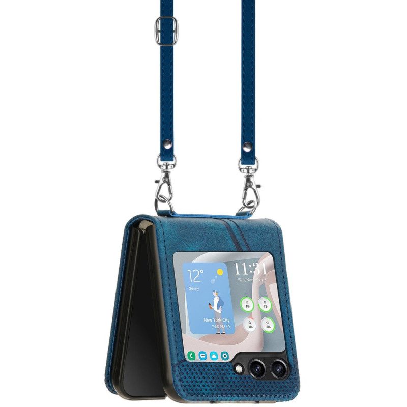 Hülle Samsung Galaxy Z Flip 7 Fe Geometrisch Mit Schultergurt