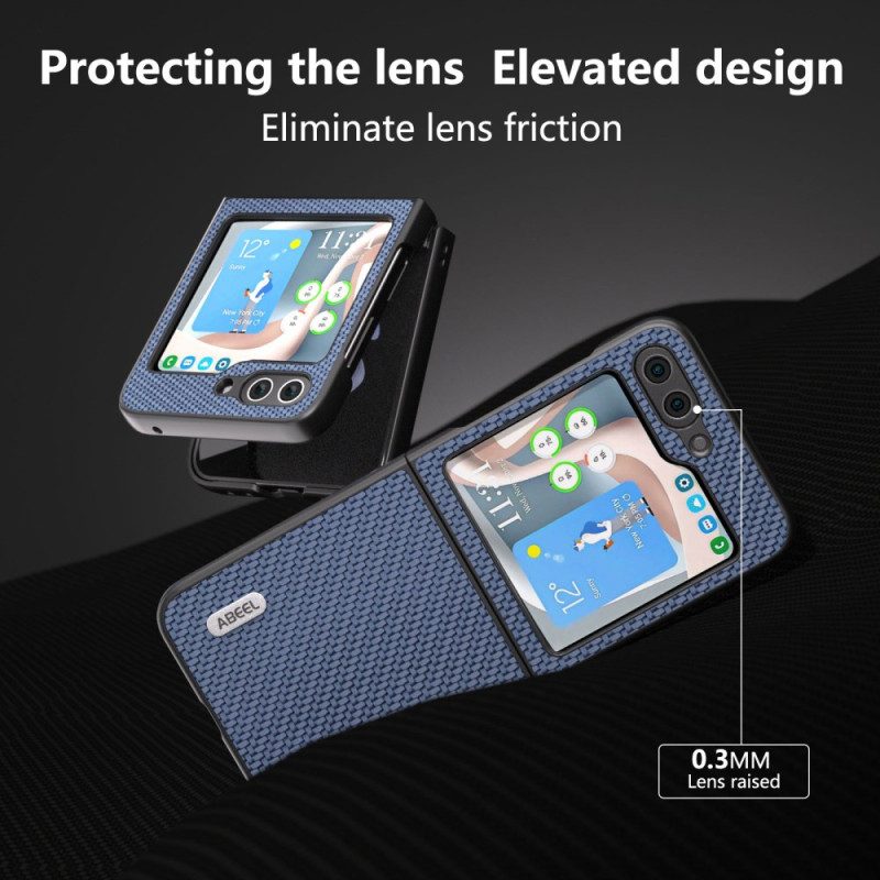 Hülle Samsung Galaxy Z Flip 7 Fe Handyhülle Abeel Carbonfaser-design
