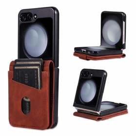 Hülle Samsung Galaxy Z Flip 7 Fe Handyhülle Azns Kartenetui Aus Kunstleder