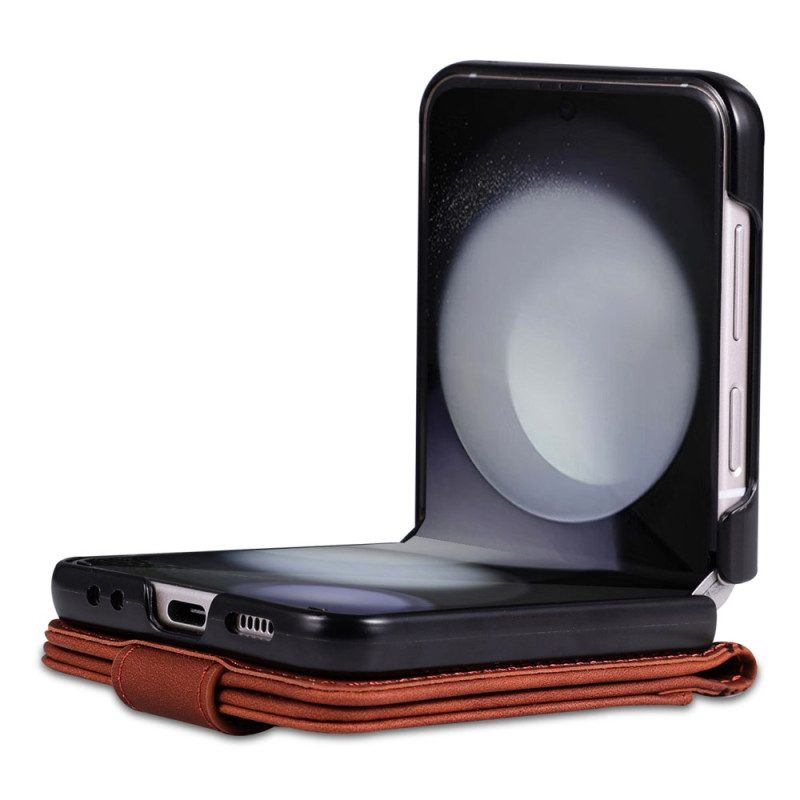 Hülle Samsung Galaxy Z Flip 7 Fe Handyhülle Azns Kartenetui Aus Kunstleder