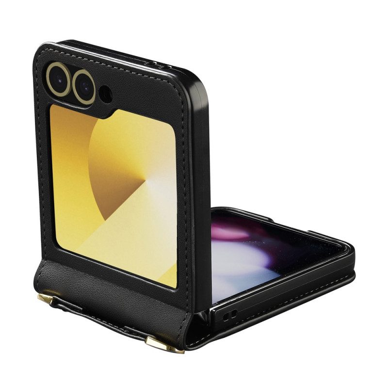 Hülle Samsung Galaxy Z Flip 7 Fe Handyhülle Kartenhalter Und Langer Riemen