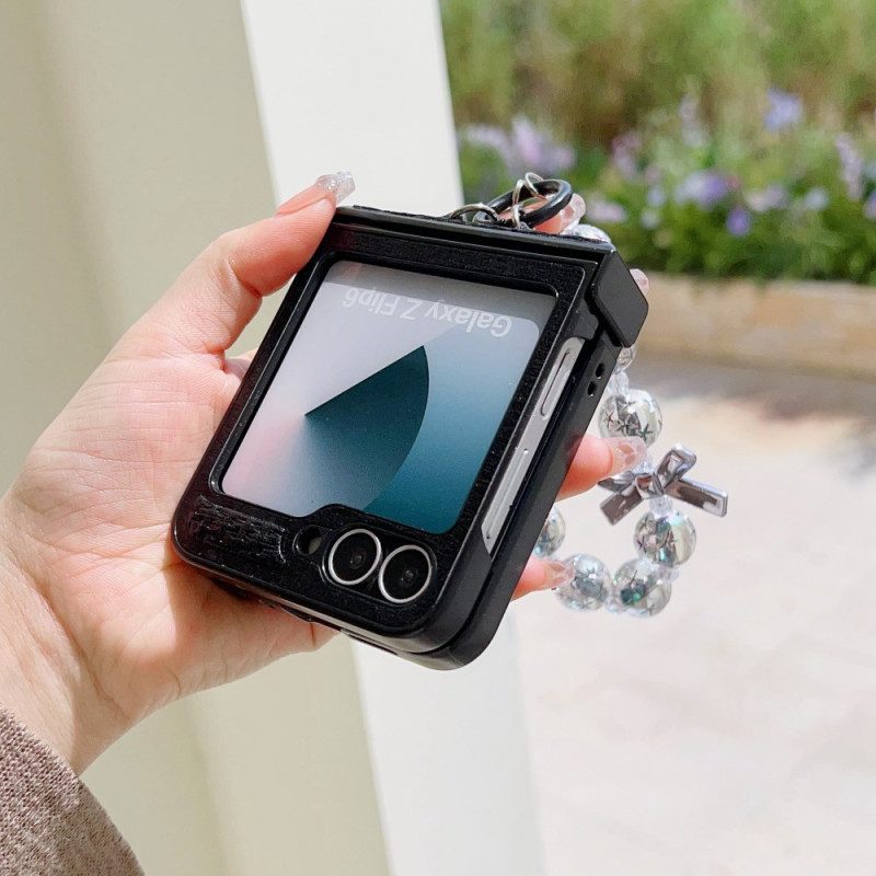 Hülle Samsung Galaxy Z Flip 7 Fe Handyhülle Kunstleder Und Originelle Handschlaufe