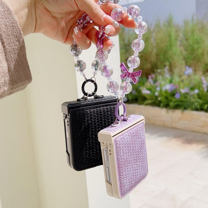 Hülle Samsung Galaxy Z Flip 7 Fe Handyhülle Kunstleder Und Originelle Handschlaufe