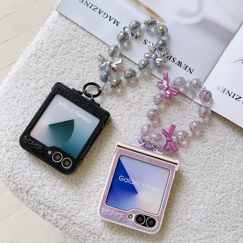 Hülle Samsung Galaxy Z Flip 7 Fe Handyhülle Kunstleder Und Originelle Handschlaufe