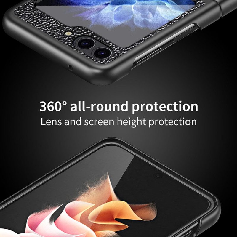 Hülle Samsung Galaxy Z Flip 7 Fe Handyhülle Litschi-imitat Leder