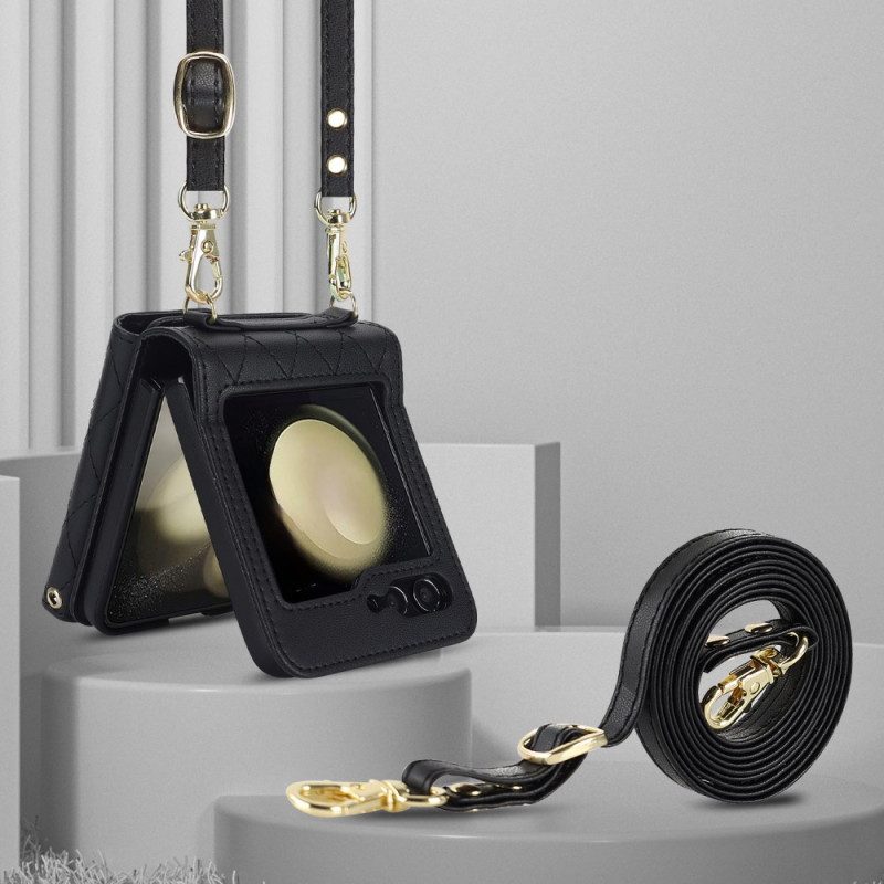 Hülle Samsung Galaxy Z Flip 7 Fe Handyhülle Schultergeldbörse