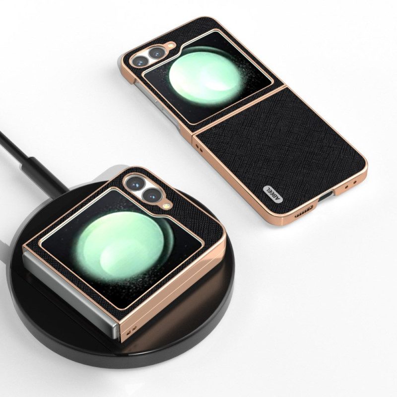 Hülle Samsung Galaxy Z Flip 7 Fe Handyhülle Strukturiertes Leder