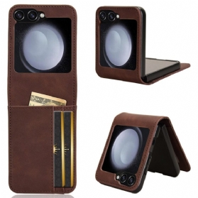 Hülle Samsung Galaxy Z Flip 7 Fe Kartenetui Im Lederdesign