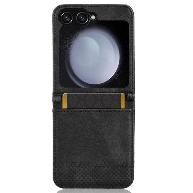 Hülle Samsung Galaxy Z Flip 7 Fe Kartenetui Im Retro-lederdesign