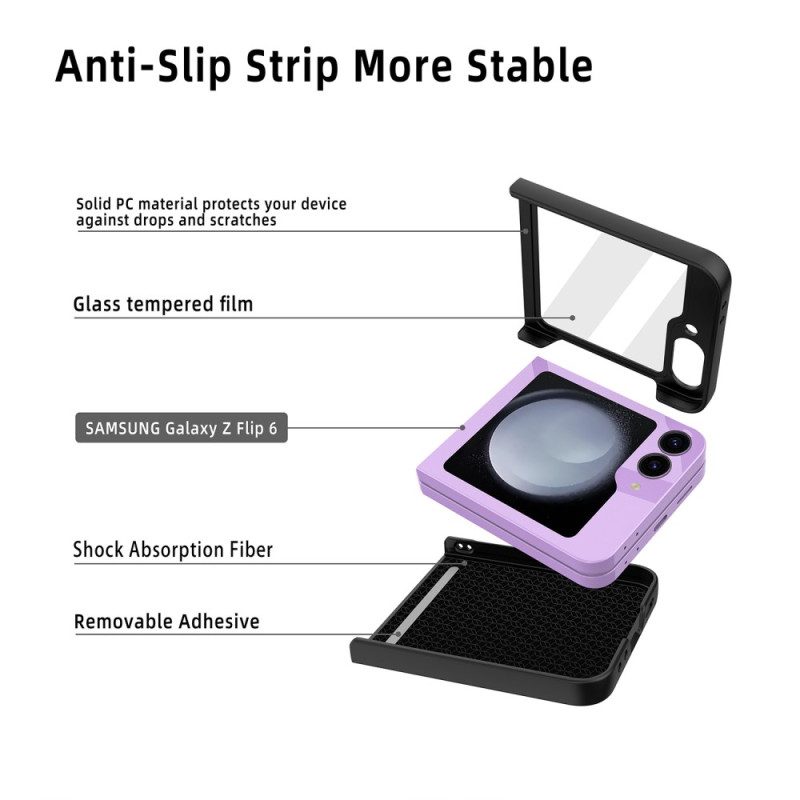 Hülle Samsung Galaxy Z Flip 7 Fe Kartenetui Mit Litschi-textur