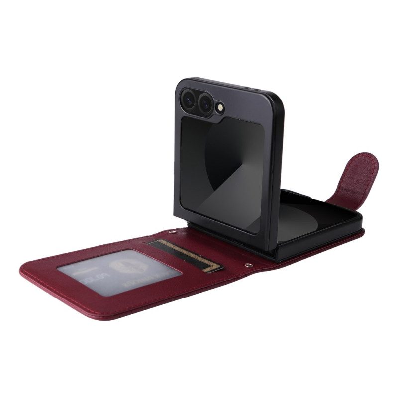 Hülle Samsung Galaxy Z Flip 7 Fe Kartenhalter In Lederoptik