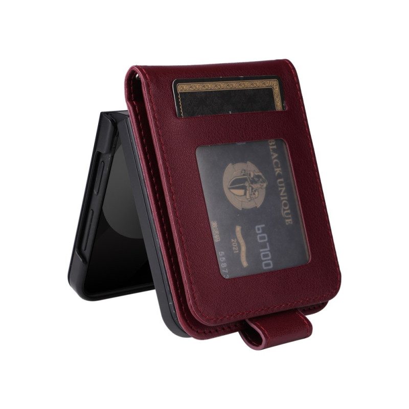 Hülle Samsung Galaxy Z Flip 7 Fe Kartenhalter In Lederoptik