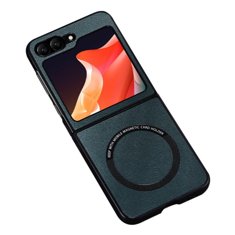 Hülle Samsung Galaxy Z Flip 7 Fe Lederoptik Magsafe-kompatibel