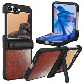 Hülle Samsung Galaxy Z Flip 7 Fe Lederoptik Mit Ständer