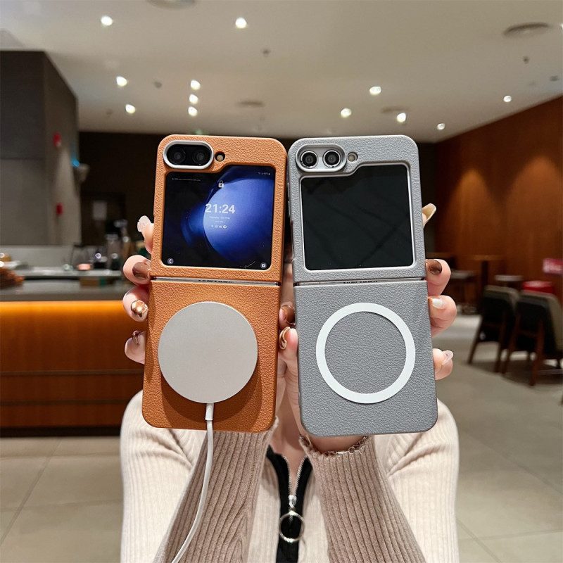 Hülle Samsung Galaxy Z Flip 7 Fe Lederstruktur