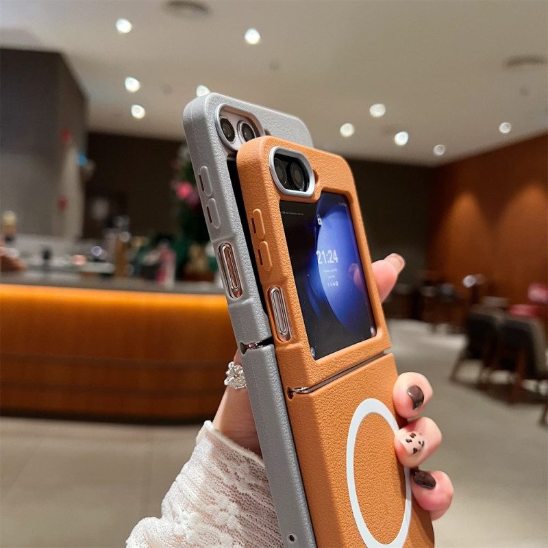 Hülle Samsung Galaxy Z Flip 7 Fe Lederstruktur