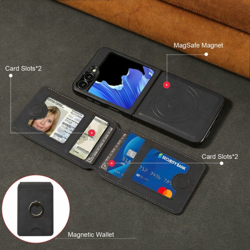Hülle Samsung Galaxy Z Flip 7 Fe Magnetisch Mit Abnehmbarem Kartenhalter